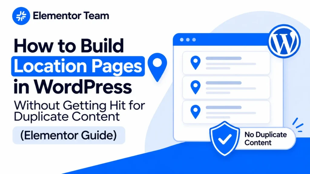 WordPress location pages duplicate content