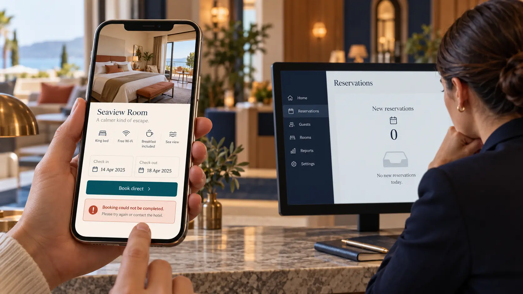 hotel website not getting direct bookings